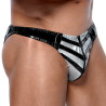 Black Level Men Slip sexy Vinyl Raft Noir-Argenté